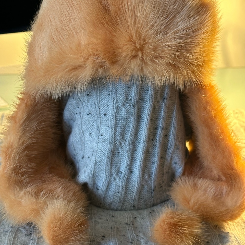 Winter hat real mink